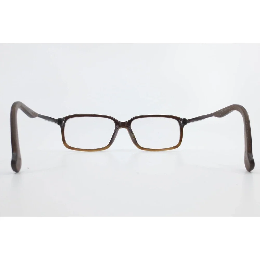 Marc Ecko Brown Fade Rectangular Eyeglasses Frames 145mm Textured Metal Temples